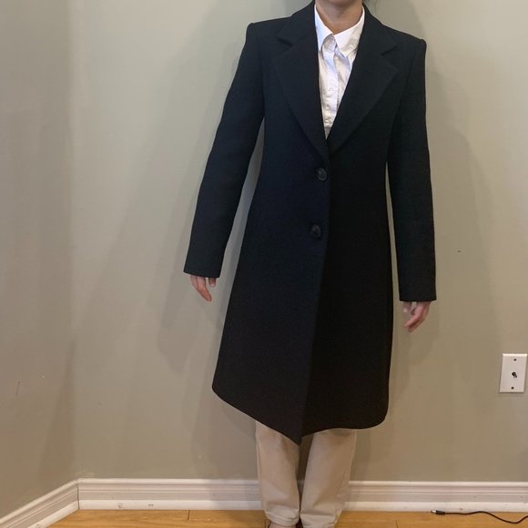 Zara Long Black Coat - Men's style coat - Picture 9 of 12